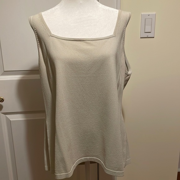 Vintage Dana Buchman Viscose Square Neck Tank. 2X - Picture 4 of 4